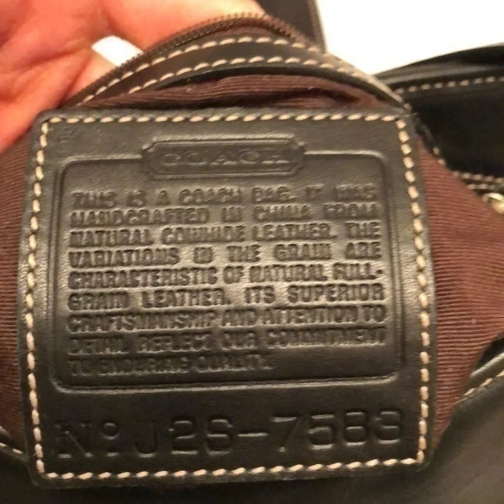 Coach black leather Hampton shoulder bag purse